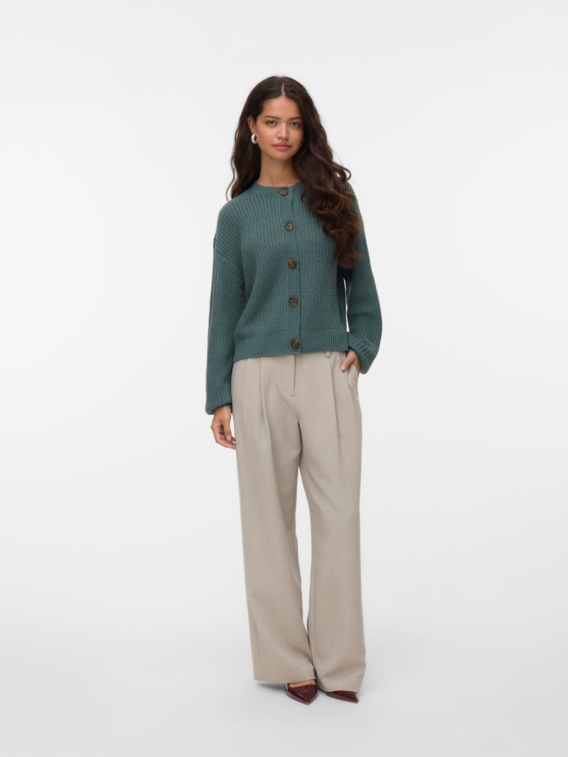 VMLEA Knit Cardigan - Balsam Green - VERO MODA & VILA Bergvik